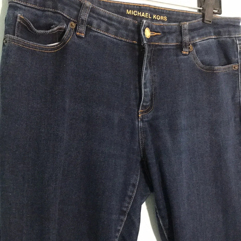 Michael Kors dark wash skinny jeans, size 8 *flaw* - Picture 2 of 7